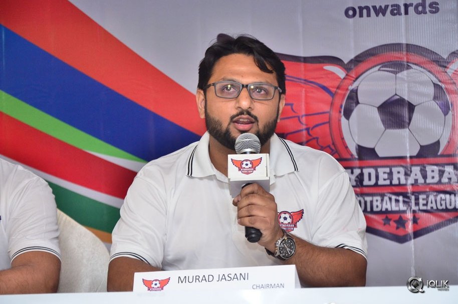 Akhil-At-Hyderabad-Football-League-Press-Meet
